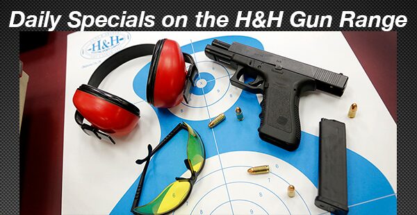 Daily specials at the HH Gun Range in Oklahoma City showcase various shooting activities.