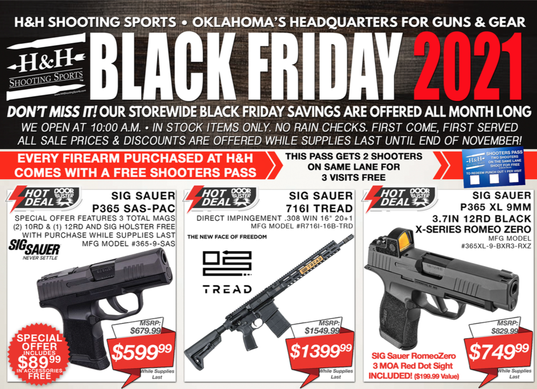 H&H Shooting Sports Black Friday Sale 2021