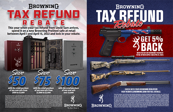 Browning Tax Refund Rebates April 1st – 15th