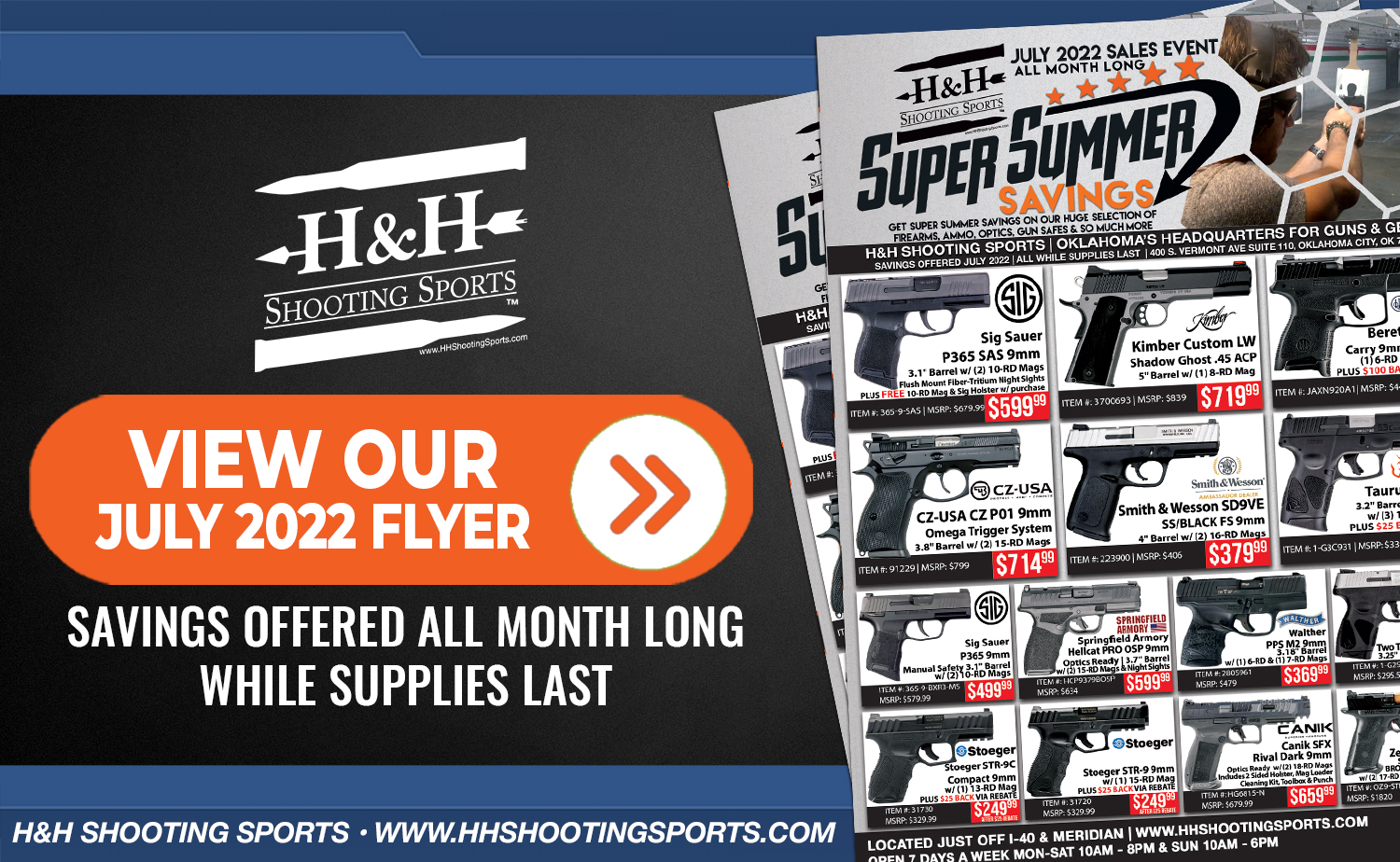 Super Summer Savings at H&H Shooting Sports | July 2022