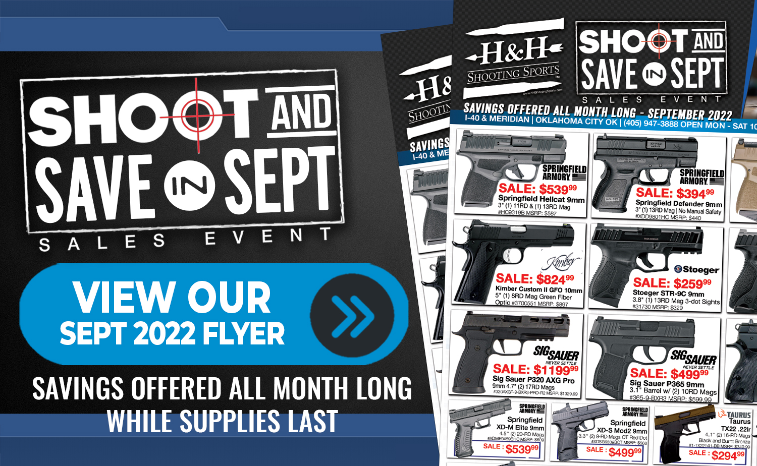 Shoot and Save in Sept Sales Event