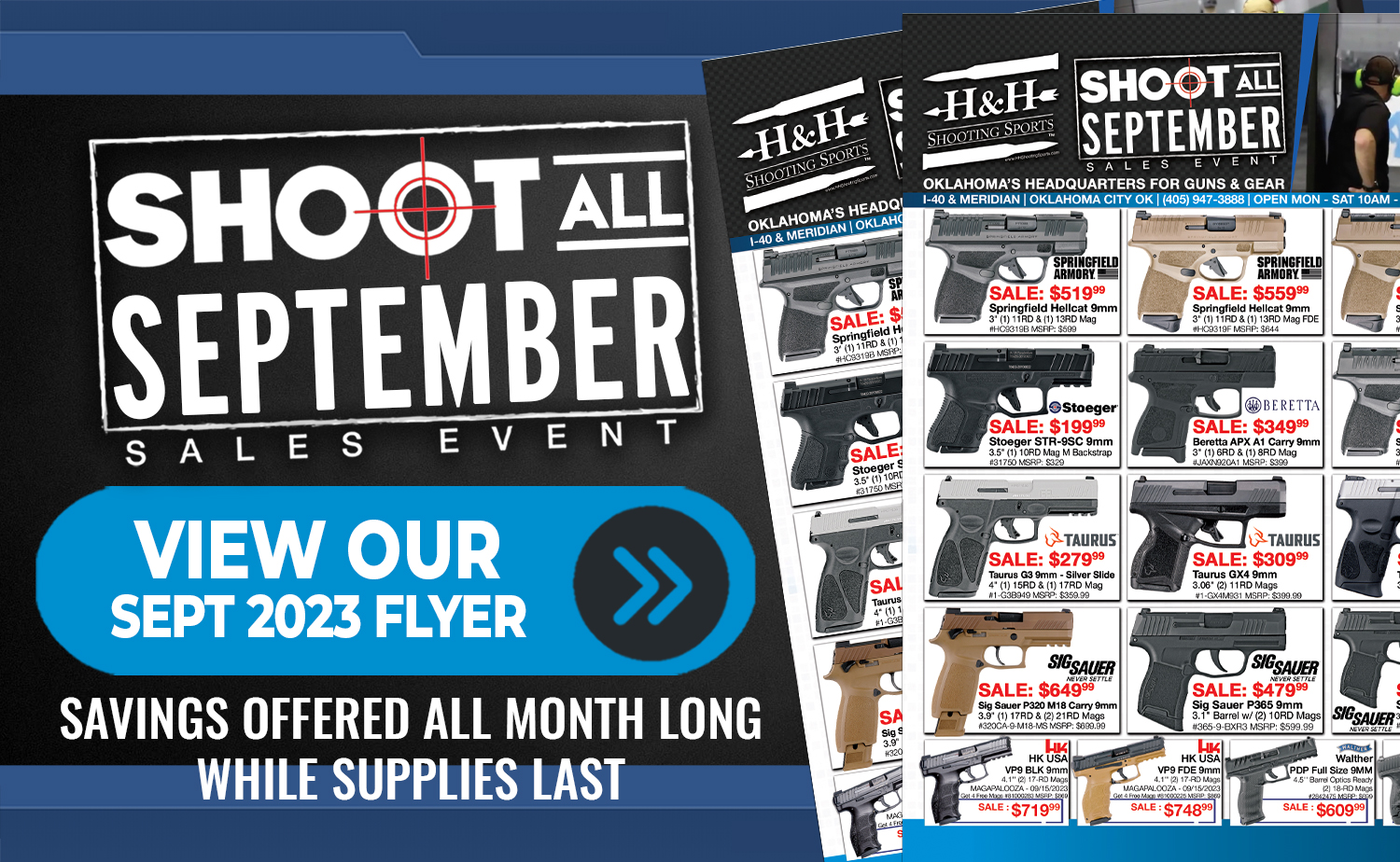 Shoot All September Sales Event – H&H Shooting Sports Sept 2023